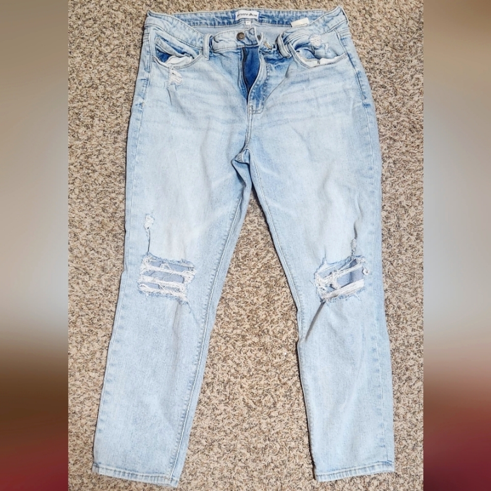 Studio Blue, wide leg, cropped, distressed